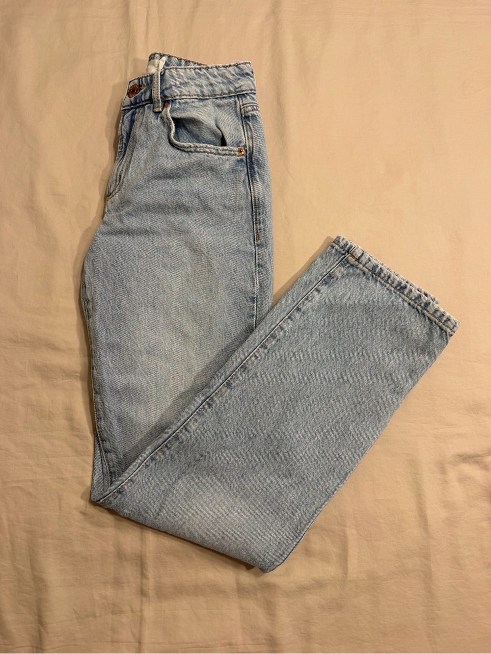 Garage Relaxed Straight Jeans Size 24 Light Wash